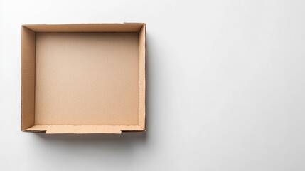 Fototapeta premium empty cardboard box on white background