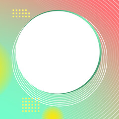 abstract turquoise background with round frame,gradient twibbon frame