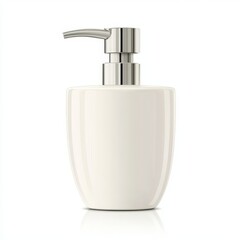 Obraz premium a soap dispenser with a pump isolated on white background