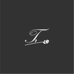 Initial TR art illustration flower design creative