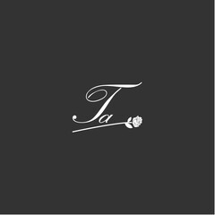 Initial TA art illustration flower design creative