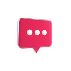 3D Illustration of Comment Icon
