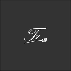 Initial TG art illustration flower design creative