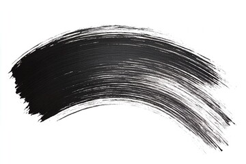 Black Mascara Brush Stroke Swirl Sample Texture Background