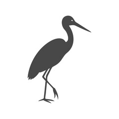 Egret Silhouette Vector – Ideal for Branding & Nature Art.