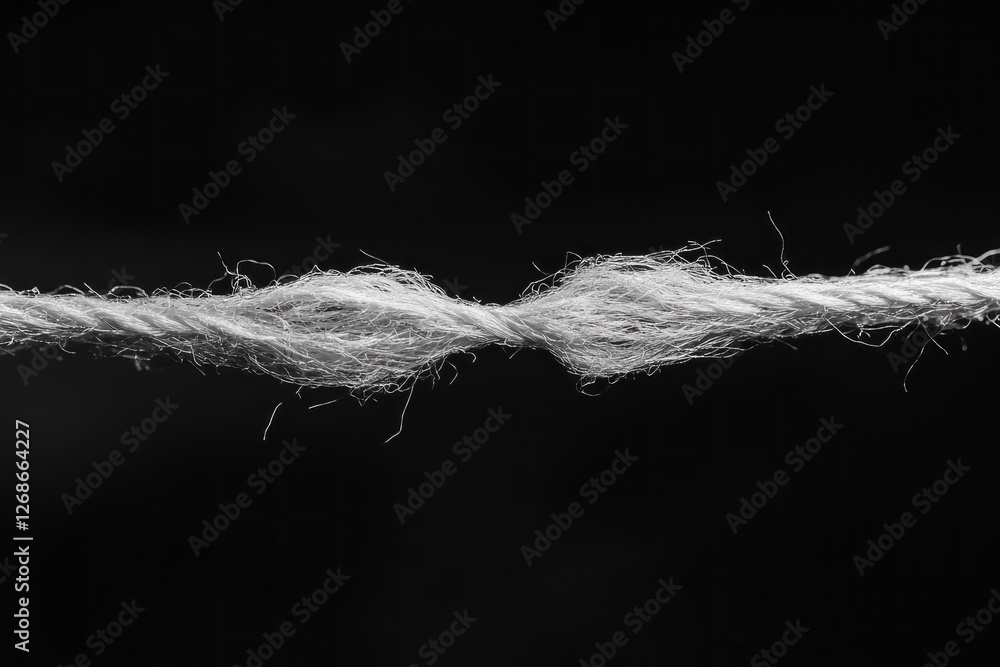 Poster Two distinct strings, one long and one short, intertwine beautifully in a delicate twist. This intimate connection captures the essence of unity through contrast and texture