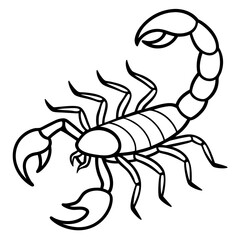 Minimalist Scorpion Line Art