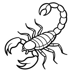 Minimalist Scorpion Line Art