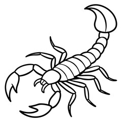 Minimalist Scorpion Line Art