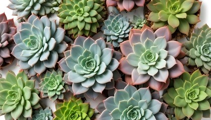 succulent plants on a white background