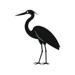 Obraz premium High-Quality Egret Bird Silhouette Vector Perfect for Logos.