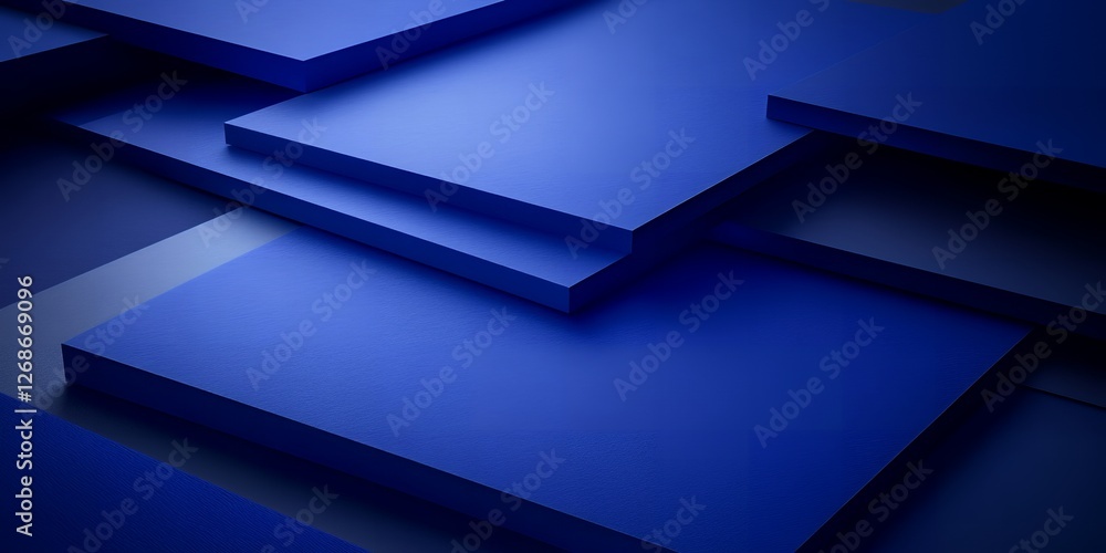 Poster abstract blue geometric shapes background modern design texture pattern