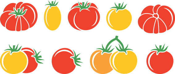Tomato logo. Isolated tomato on white background