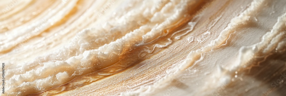 Aufkleber natural patterns of earthen textures and creamy swirls on a wooden surface during soft daylight hour