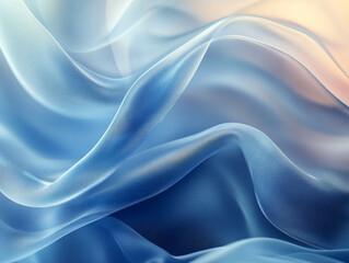 Obraz premium Abstract Blue Silk Drape: A captivating abstract background featuring a soft, flowing, and ethereal blue silk drape.