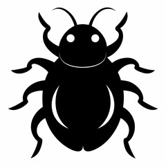 Minimalist Sea Ladybug Silhouette Vector