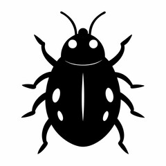 Minimalist Sea Ladybug Silhouette Vector
