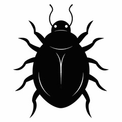 Minimalist Sea Ladybug Silhouette Vector
