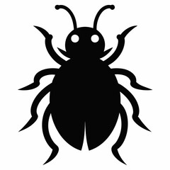 Minimalist Sea Ladybug Silhouette Vector