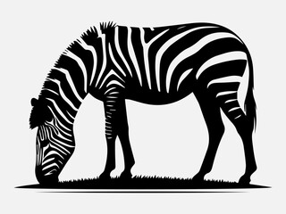 Zebra Silhouette Vector Illustration