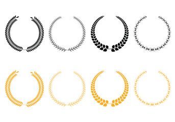 Minimalist Laurel Wreath Clipart Bundle, Decorative Floral Frames for Design Projects & Printables