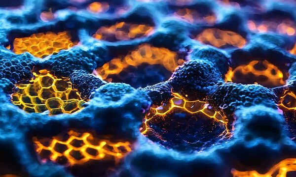 Hyper detailed Synthetic Cell Constructing Bio compatible Materials for Advanced Prosthetics in Vibrant Lab Setting