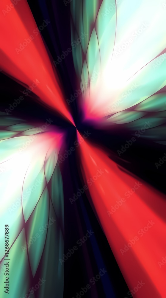 Poster colorful abstract design with vibrant hues and dynamic patterns. generative ai