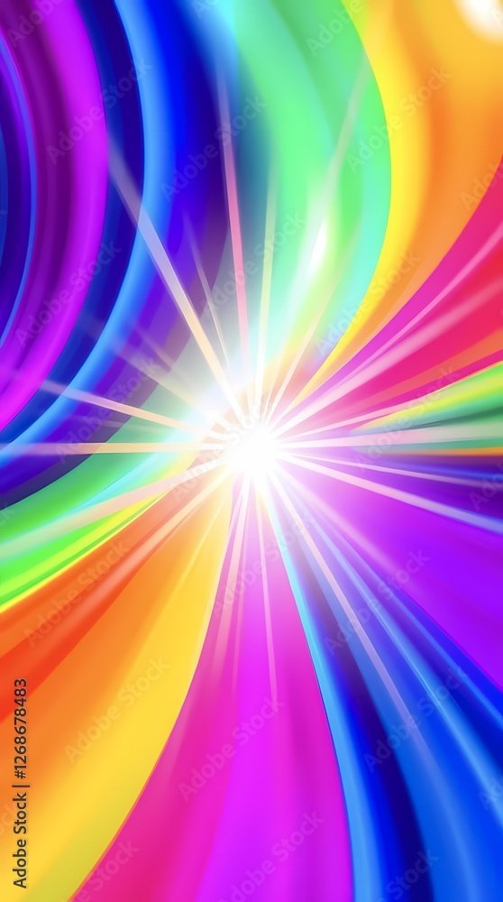 Poster vibrant swirls of color create an enchanting abstract background. generative ai