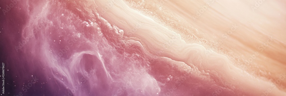 Poster Exploring the majestic colors and textures of a distant nebula in outer space during a quiet cosmic moment. Generative AI