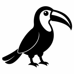 Minimalist Toucan Silhouette Vector