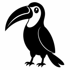Fototapeta premium Minimalist Toucan Silhouette Vector