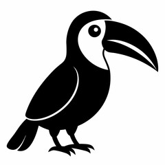 Minimalist Toucan Silhouette Vector
