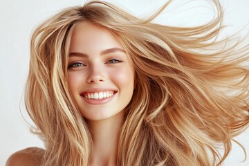 Naklejka premium woman with long hair