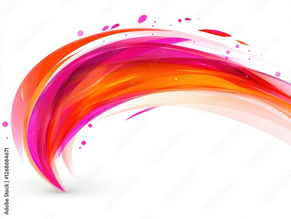Poster vibrant abstract wave design with warm color swirls and dynamic energy for creative backgrounds or g
