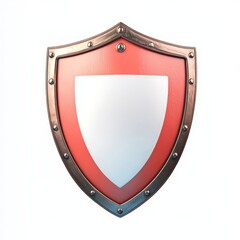 Bright shield icon symbolizing protection, featuring a three-dimensional design with vibrant colors and intricate details, conveying strength and security.