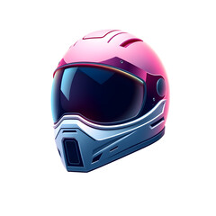 Helmet holographic 3D icon. neon symbol vector illustration isolated on white background. Generative AI