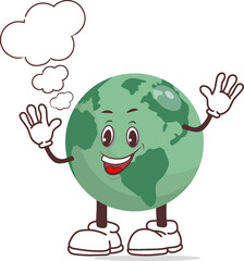 groovy earth world  groovy speach bubble, cloud