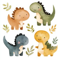 Cuteness of dinosaurs from hatching eggs. For children's projects and related topics.
