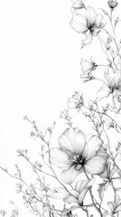 Hand-drawn floral illustrations, vibrant designs capturing the beauty of nature, ideal for artistic projects and creative endeavors.