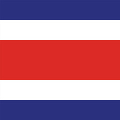 Flag of Costa Rica. Costa Rica square flag icon digital vector illustration