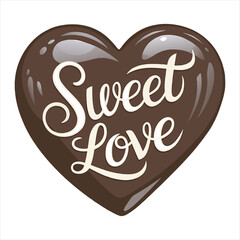 "Sweet Love" Heart Design Vector Art for Valentine's Day, Romantic Designs, and Love-Themed Projects