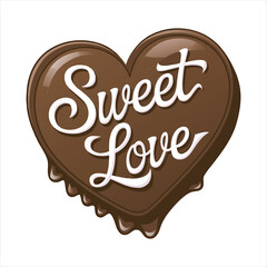 "Sweet Love" Heart Design Vector Art for Valentine's Day, Romantic Designs, and Love-Themed Projects