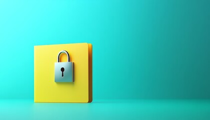 Creative illustration of a vibrant yellow folder, showcasing a modern design with a sleek finish and dynamic visual appeal.