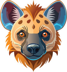 Obraz premium Hyena isolated on a transparent or white background, vector illustration