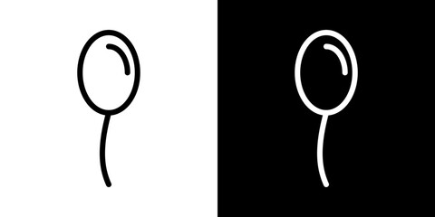 Balloon icons vectors set in stroke line style. © Vipul
