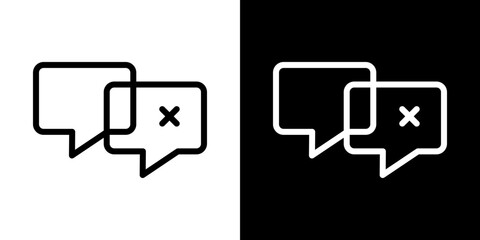 Disagreement icons vectors set in stroke line style.