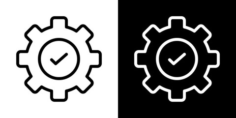 Execution icons vectors set in stroke line style.