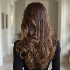 Naklejka premium woman with long hair