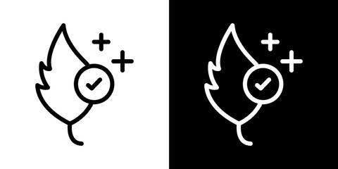 Hypoallergenic tested icons vectors set in stroke line style.