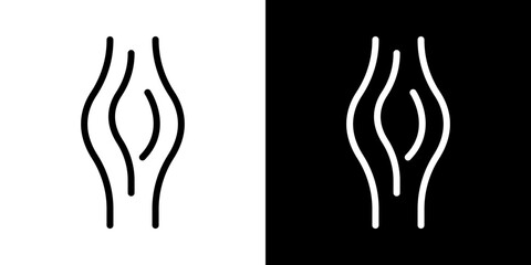 Myalgia icons vectors set in stroke line style.